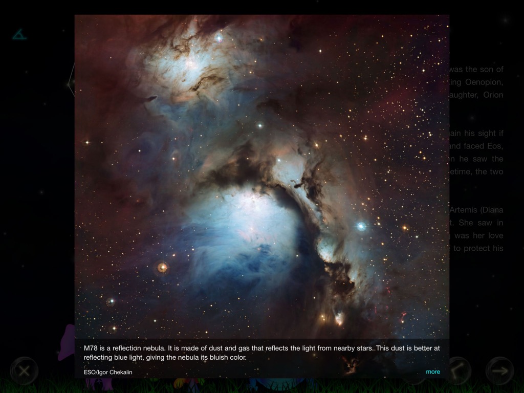 Reflection Nebula - Kiwaka - Astronomy and Mythology Game - App by LANDKA ®