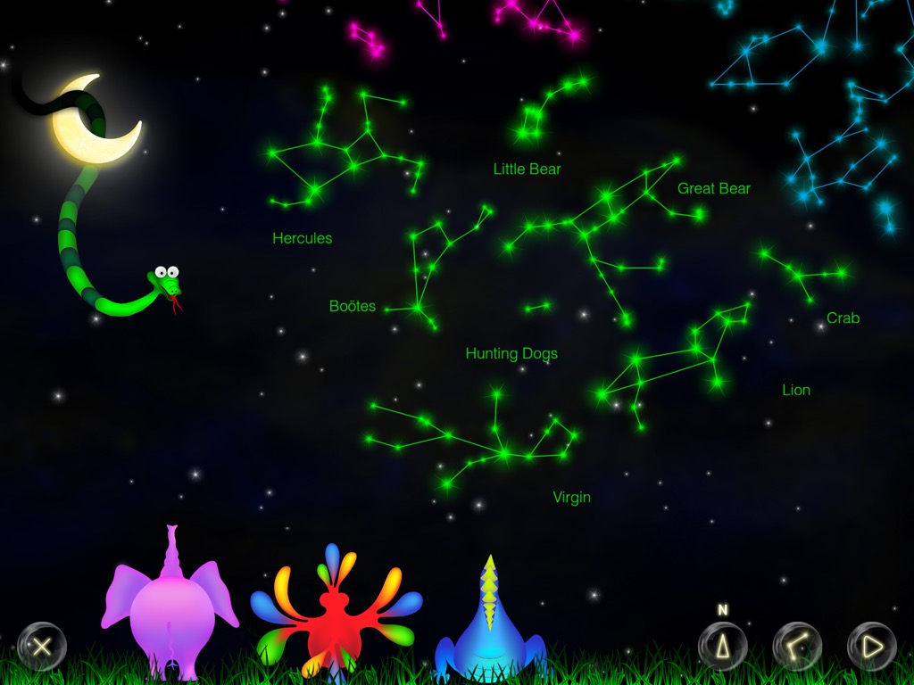 Learn the constellations - Kiwaka - Astronomy and Mythology Game - App by LANDKA ®