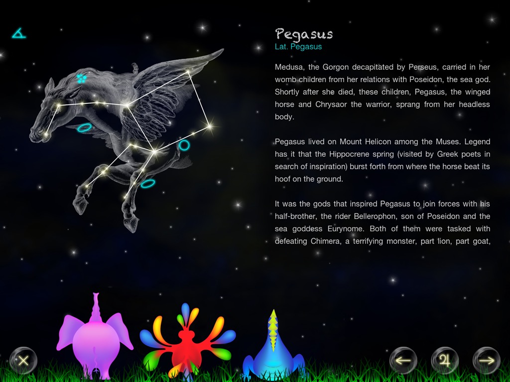 Constellations myths - Kiwaka - Astronomy and Mythology Game - App by LANDKA ®