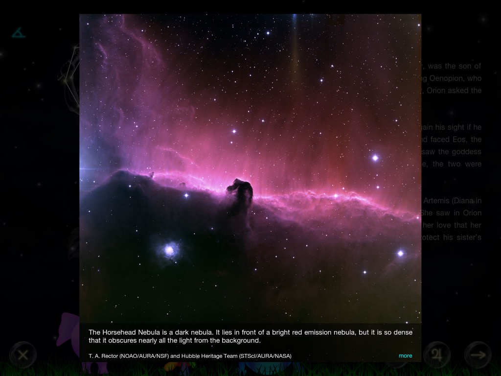 Horsehead Nebula - Kiwaka - Astronomy and Mythology Game - App by LANDKA ®