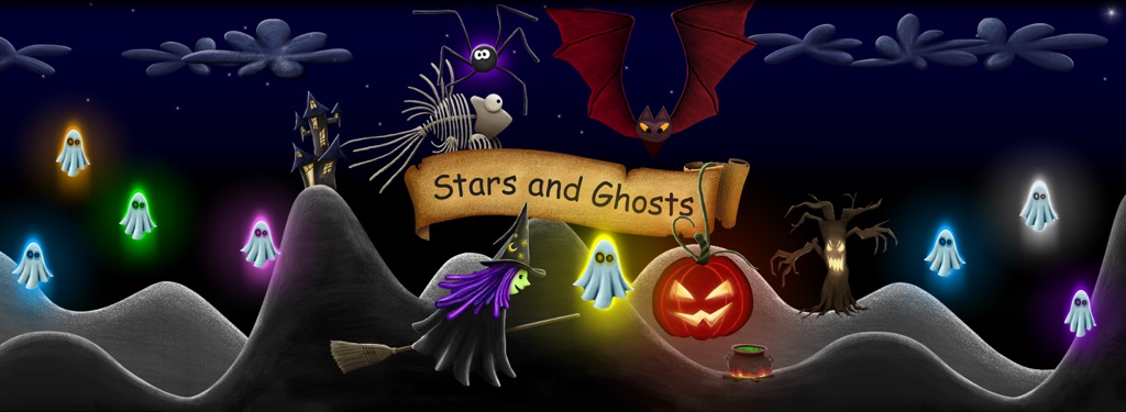 Stars and Ghosts - Halloween Game - App by LANDKA