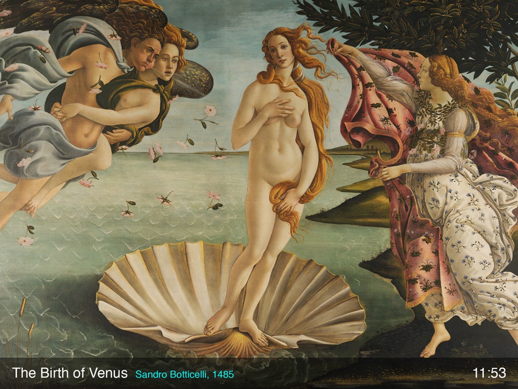 The Birth of Venus by Botticelli - Art Legacy Live - App for Apple TV by LANDKA ®