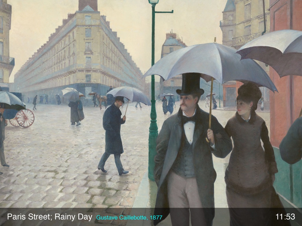 Caillebotte, Paris Street; Rainy Day - Art Legacy Live - App for Apple TV by LANDKA ®