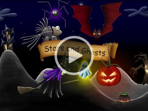 Stars and Ghosts Video - Halloween Game - App by LANDKA ®