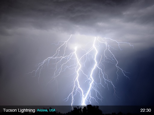 Tucson Lightning - Live Gallery - Nature Screen Display - App by LANDKA ®