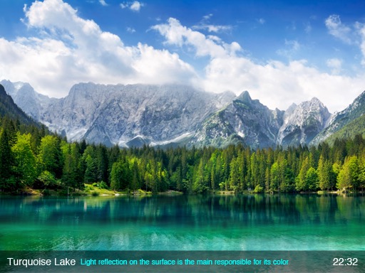 Turquoise Lake - Live Gallery - Nature Screen Display - App by LANDKA ®